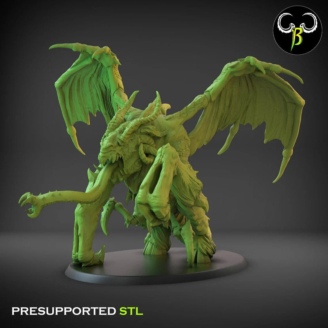 Beastmen Jabberwocky from Clay Beast Creation 3D PRINTED MINIATURES