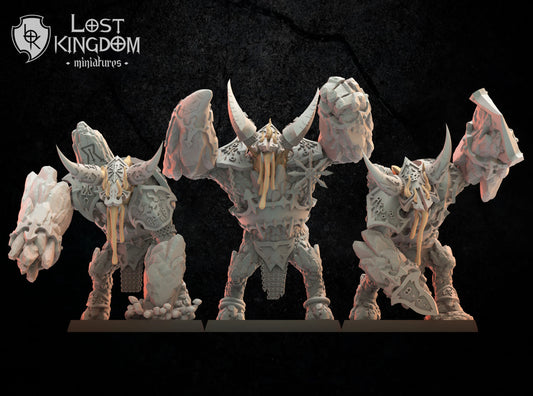Lost Kingdom Infernal Dwarves golem unit 3X 3D PRINTED MINIATURES