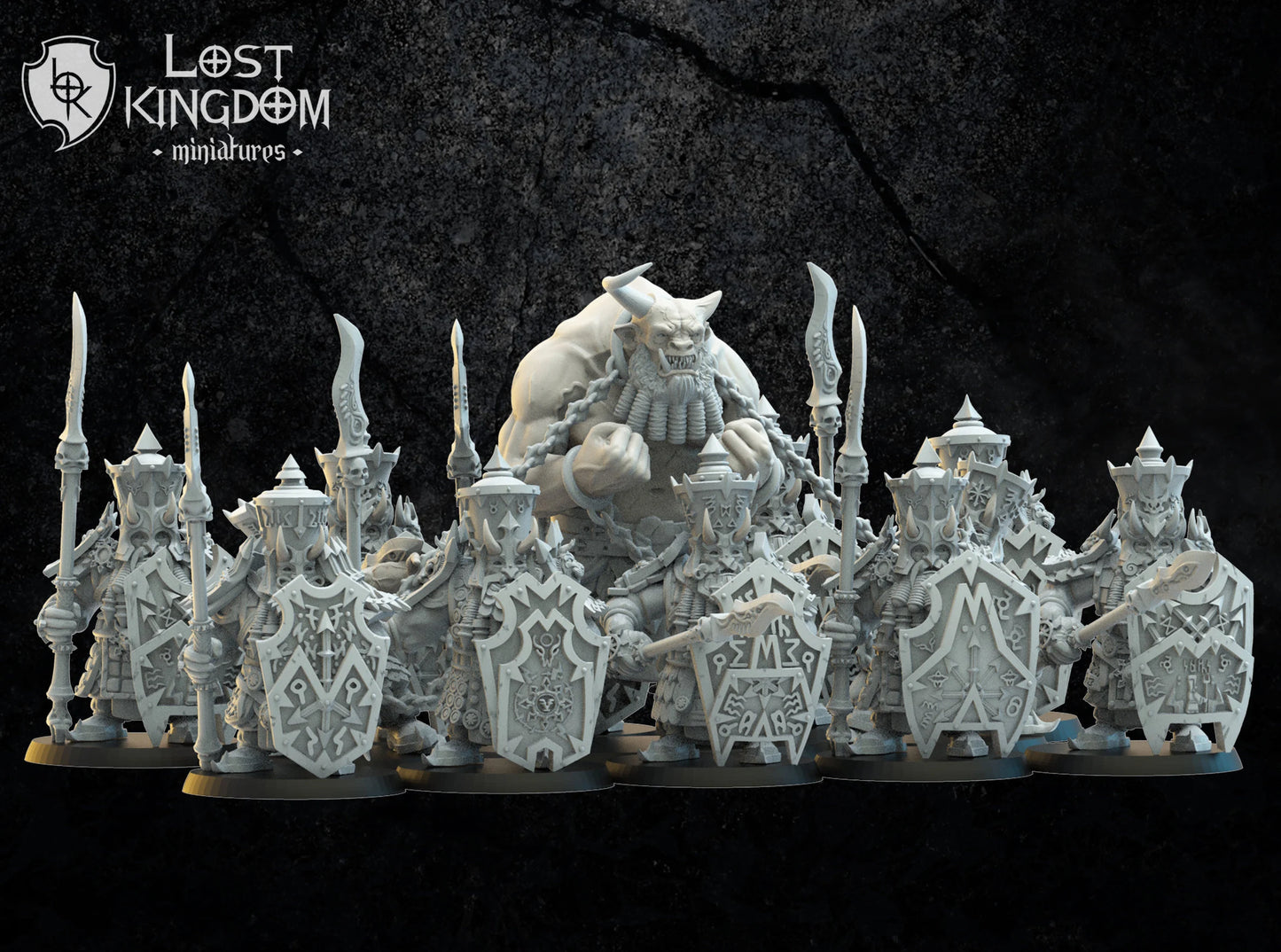 Lost Kingdom Infernal Dwarves immortals unit inc command 3D PRINTED MINIATURES