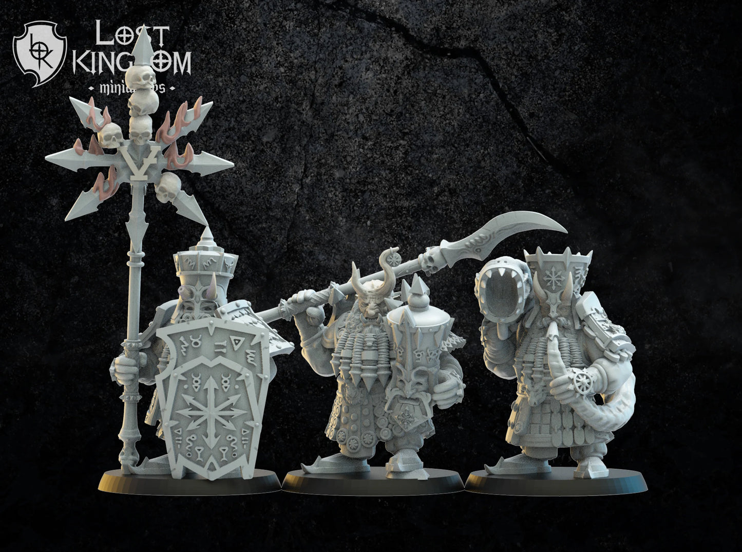 Lost Kingdom Infernal Dwarves immortals unit inc command 3D PRINTED MINIATURES