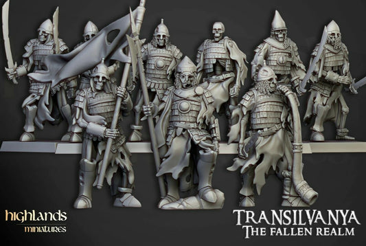 Skeleton boyars unit x20  from Highland miniatures 3D PRINTED MINIATURES