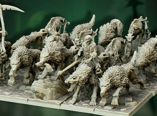 Undead dire wolves unit x10  from Highland miniatures 3D PRINTED MINIATURES