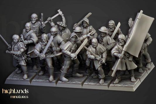 Militia unit x20  from Highland miniatures 3D PRINTED MINIATURES