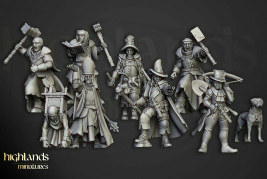 Inquisitors unit x9  from Highland miniatures 3D PRINTED MINIATURES