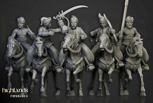 Cossack light cavalry unit x5 from Highland miniatures 3D PRINTED MINIATURES