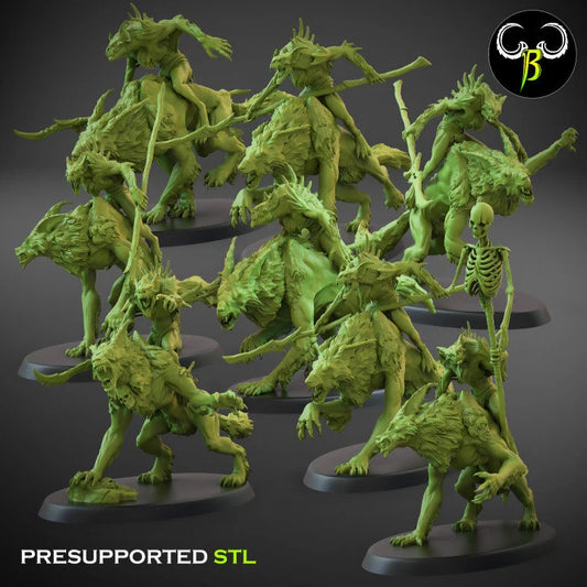 Undead Grim Knight unit from Clay Beast Creation 3D PRINTED MINIATURES