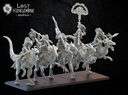 Lost Kingdom lizardmen Skink cavalry unit 3D PRINTED MINIATURES