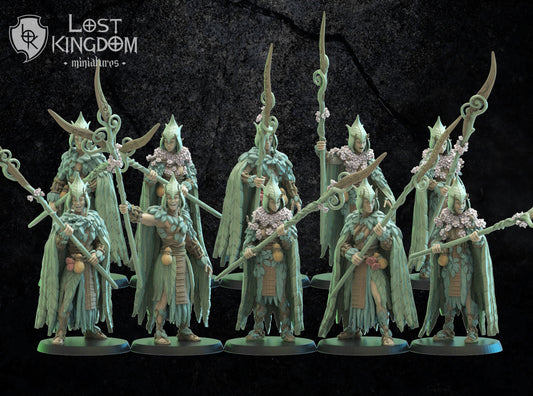 Lost Kingdom Miniatures wood elf spearmen inc command 3D PRINTED MINIATURES