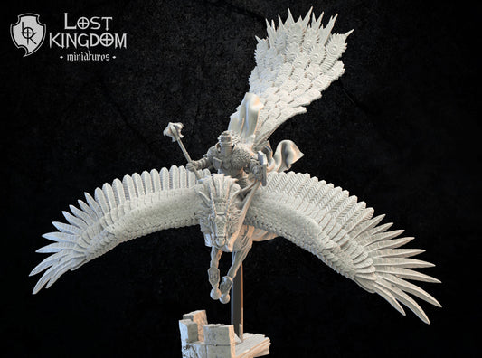 Lost Kingdom Kingdom of Mercia, Sir Bors on Pegasus 3D PRINTED MINIATURES