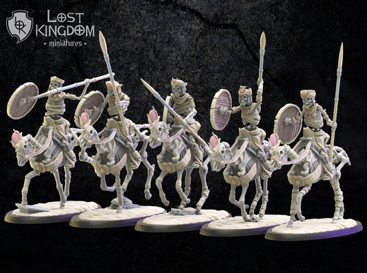 Lost Kingdom Undead skeleton cavalry x5 3D PRINTED MINIATURES