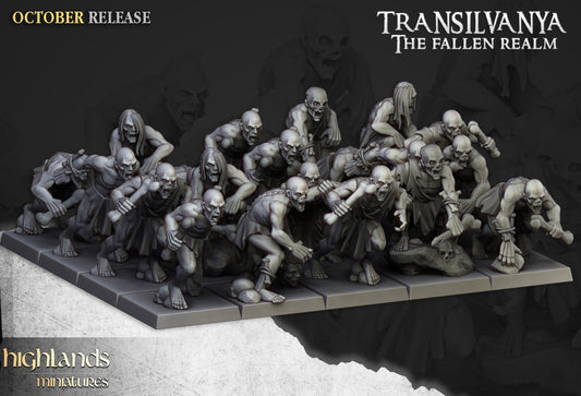 Undead Ghouls unit x20  from Highland miniatures 3D PRINTED MINIATURES