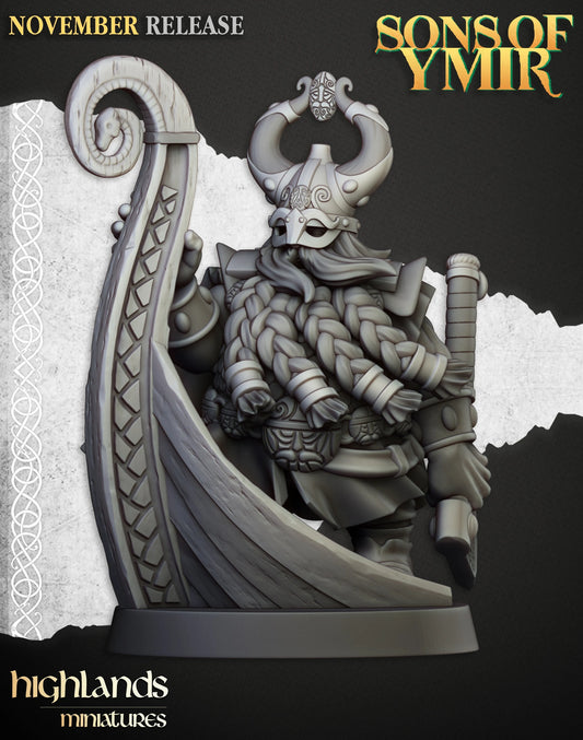 Dwarf Lord from Highland miniatures 3D PRINTED MINIATURES