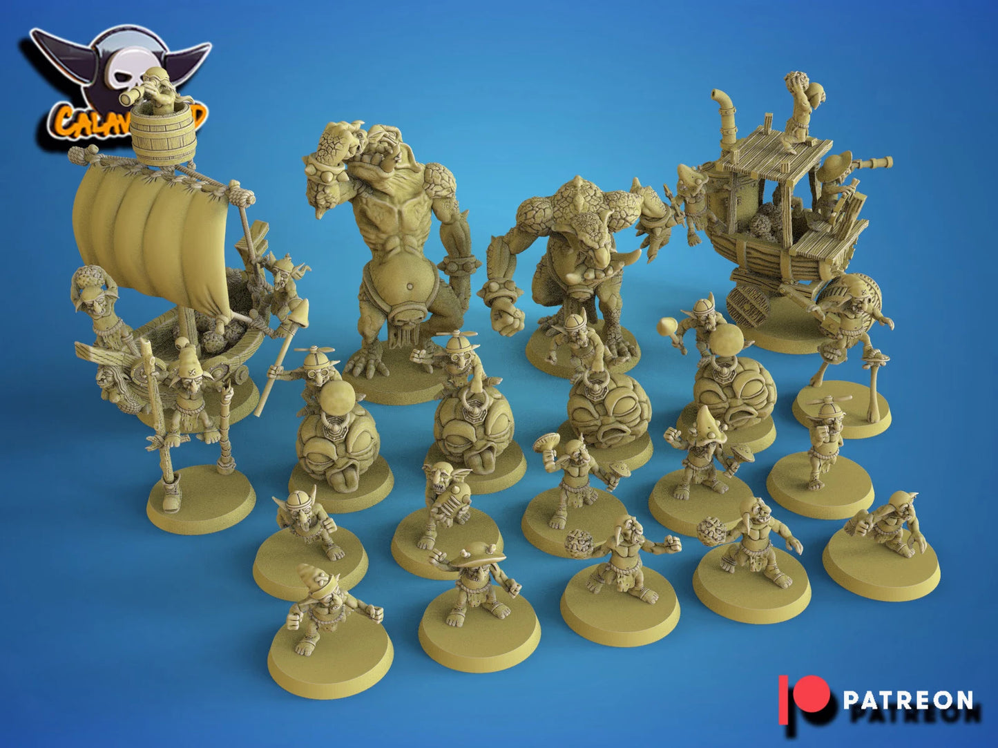 Fantasy football full team Snotty goblins updated from Calaverd3D 3D PRINTED MINIATURES