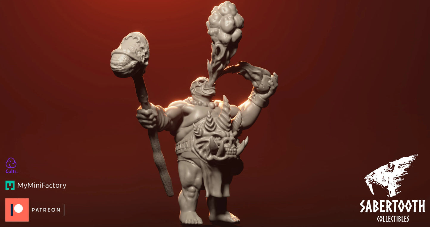 Ogre fire breather from Sabertooth collectibles 3D PRINTED MINIATURES