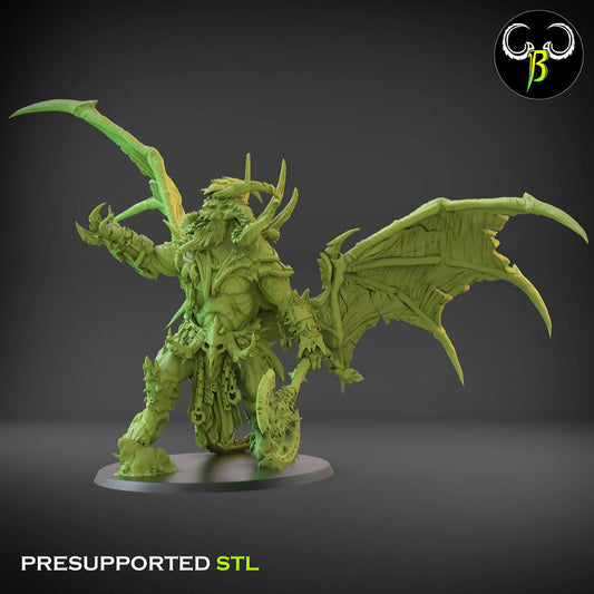 Beastmen Ascended Dreadlord demon hero from Clay Beast Creation 3D PRINTED MINIATURES