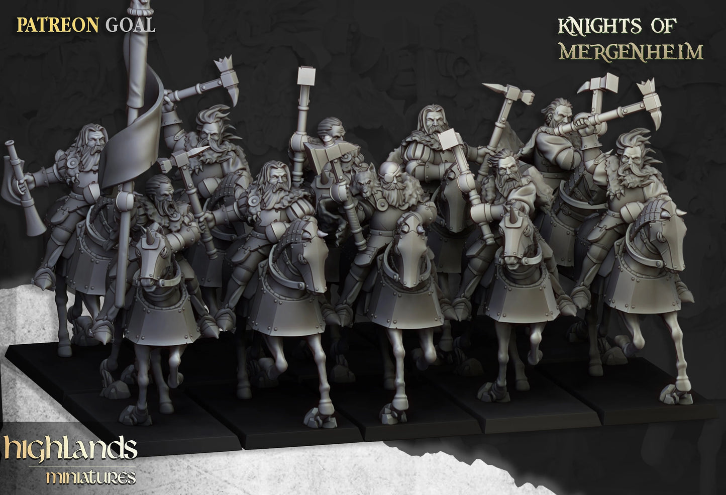 Knights of the wolf x10 from Highland miniatures 3D PRINTED MINIATURES