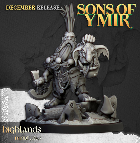 Dwarf troll slayer from Highland miniatures 3D PRINTED MINIATURES