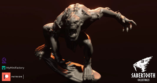 Ogre cannibal from Sabertooth collectibles 3D PRINTED MINIATURES