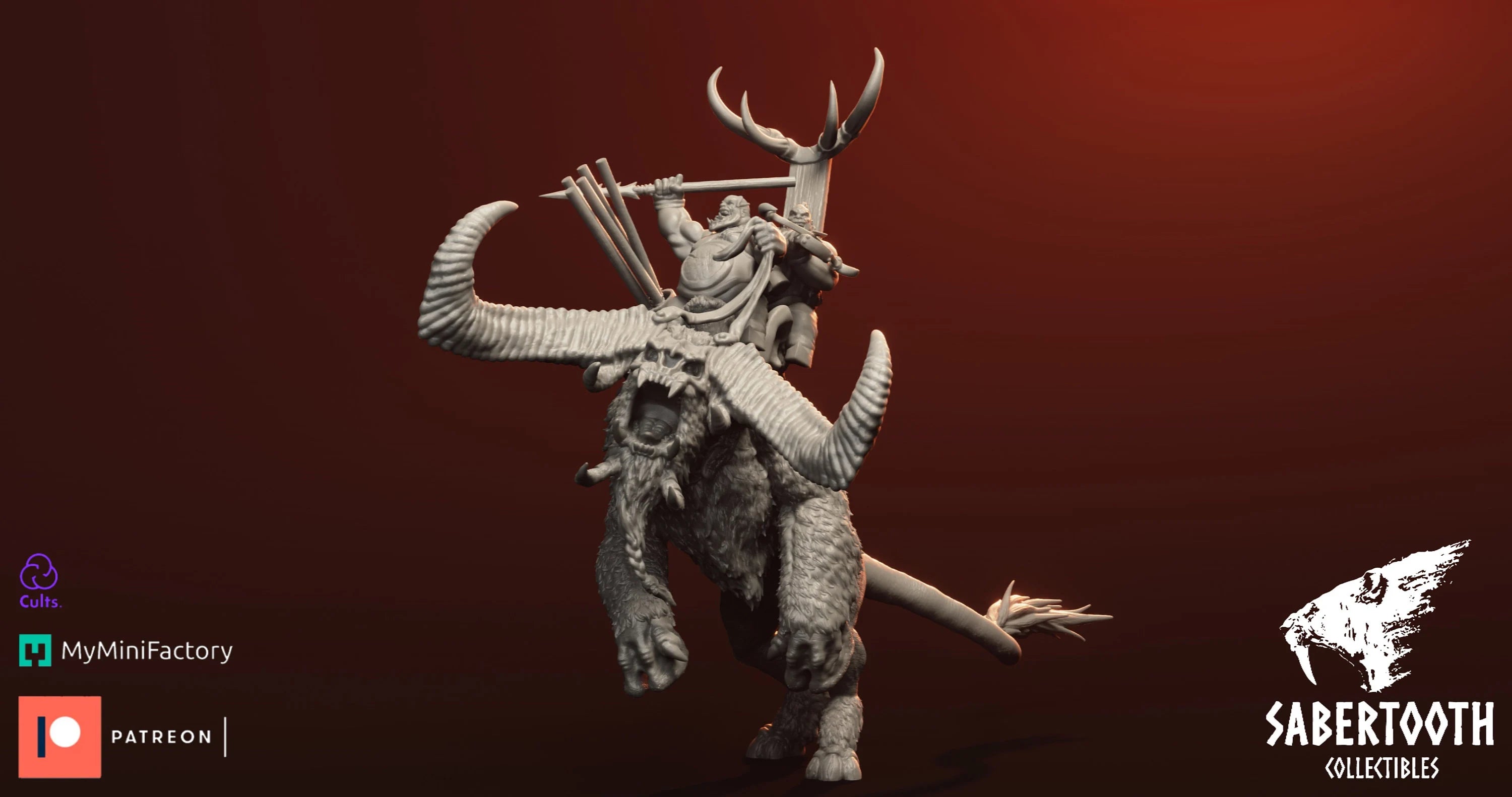 Beastlord rider from Sabertooth collectibles 3D PRINTED MINIATURES ...