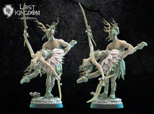 Lost Kingdom Miniatures wood elf wardancer hero 3D PRINTED MINIATURES