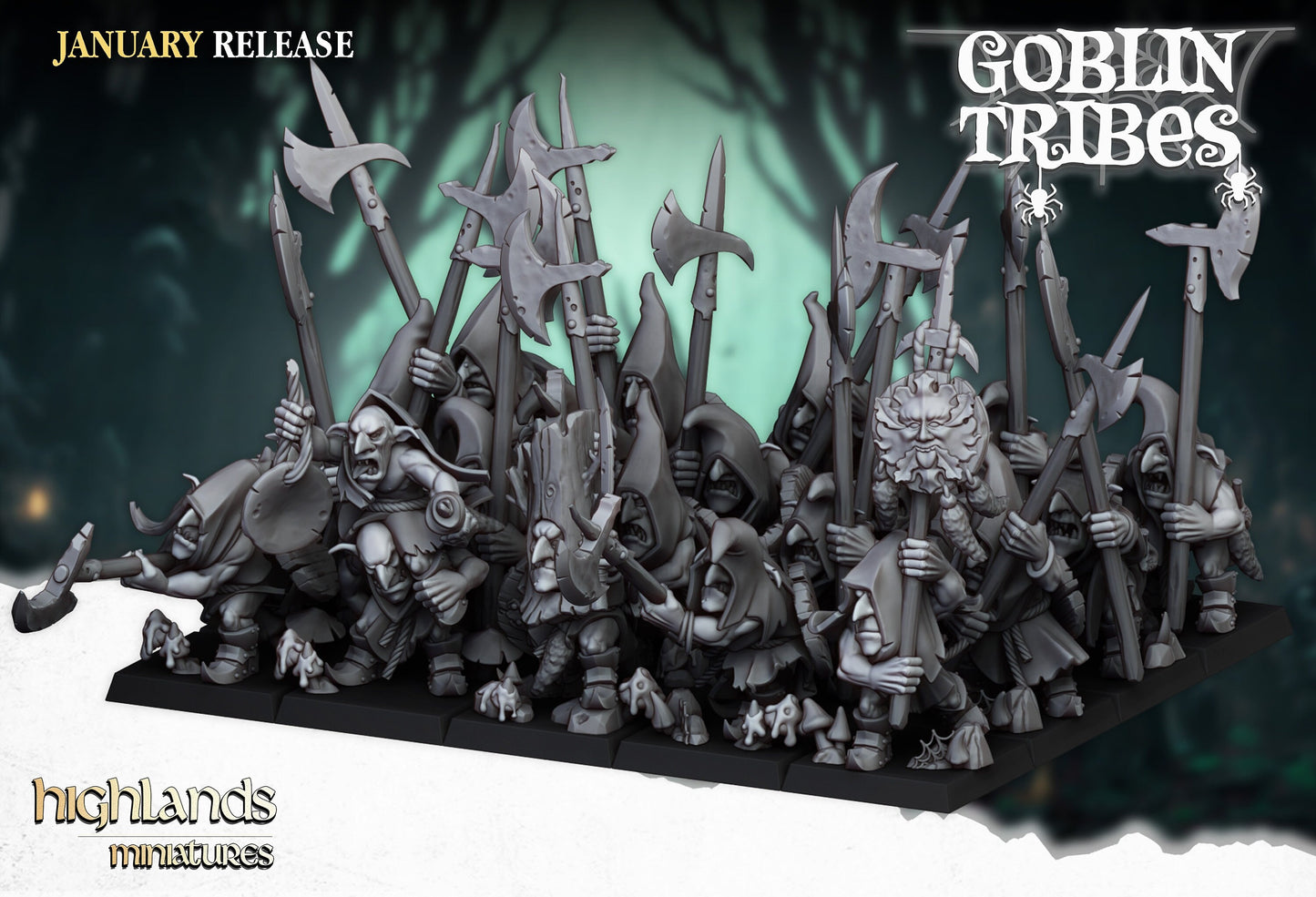 Goblin spearmen unit x20 from Highland miniatures 3D PRINTED MINIATURES