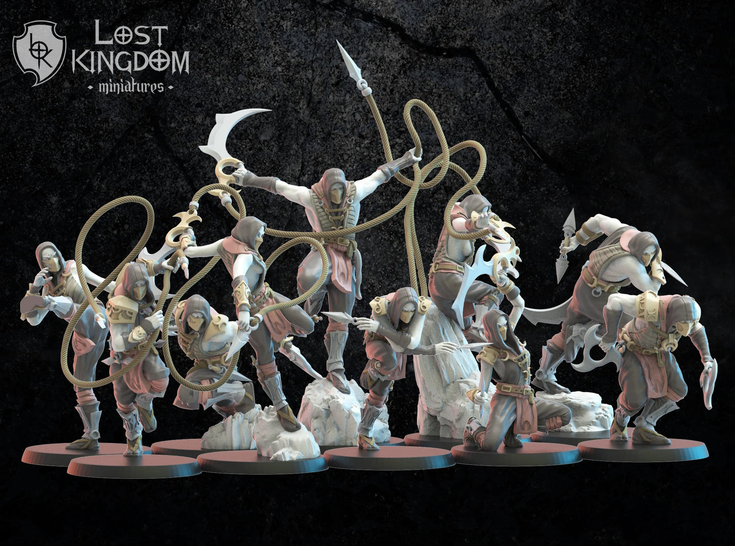 Lost Kingdom dark elf assassin unit x10 3D PRINTED MINIATURES