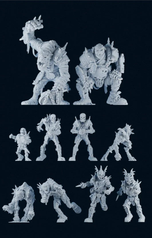 Brutefun Fantasy football Undead upgrade pack 3D PRINTED MINIATURES