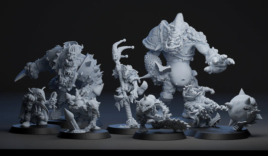 Brutefun Fantasy football wasteland ruffians star players underworld 3D PRINTED MINIATURES