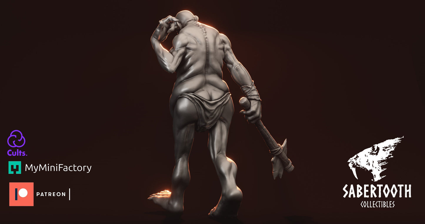 Giant crusher of men inbred from Sabertooth collectibles 3D PRINTED MINIATURES