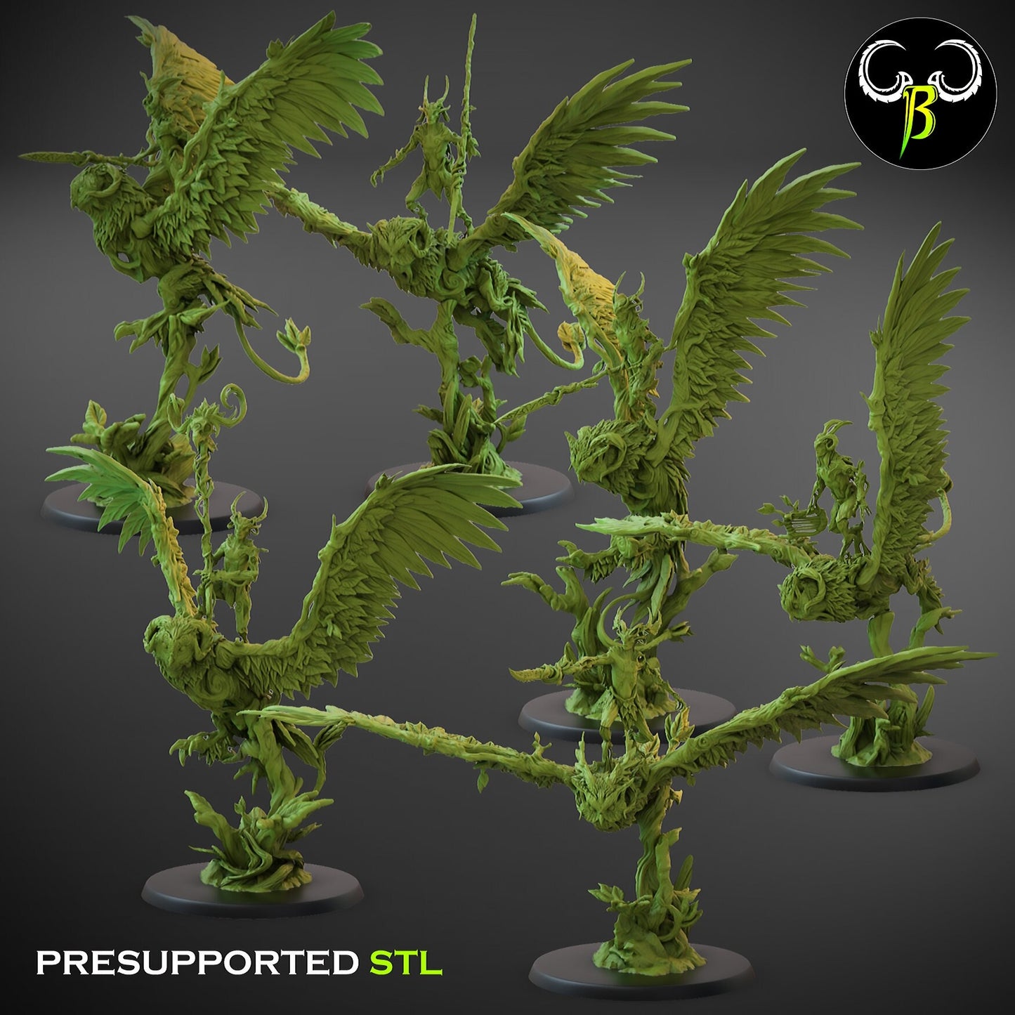 Wild riders with sword and shields x6 from Clay Beast Creation 3D PRINTED MINIATURES