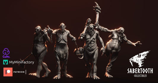 Giant crusher of men bundle from Sabertooth collectibles 3D PRINTED MINIATURES