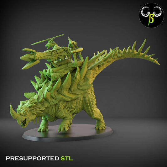 Lizardmen Taurodon laser from Clay Beast Creation 3D PRINTED MINIATURES