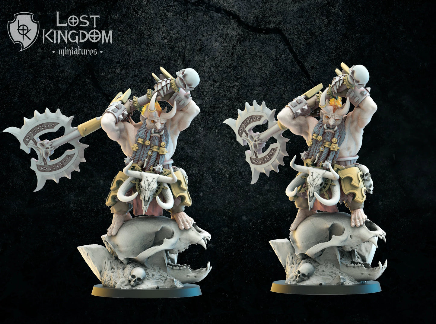 Lost Kingdom Infernal Dwarves berserker hero 3D PRINTED MINIATURES