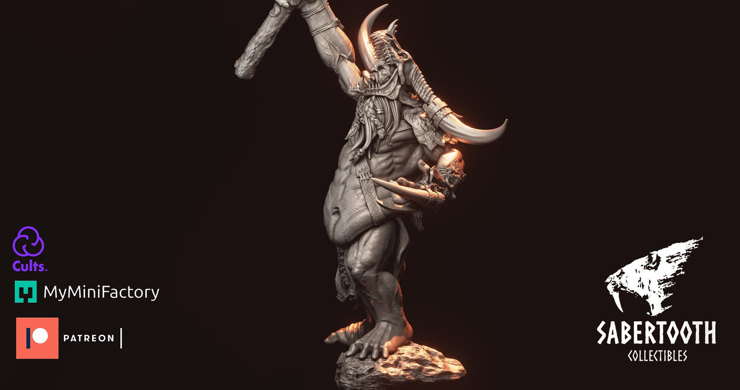 Giant king Glagar from Sabertooth collectibles 3D PRINTED MINIATURES