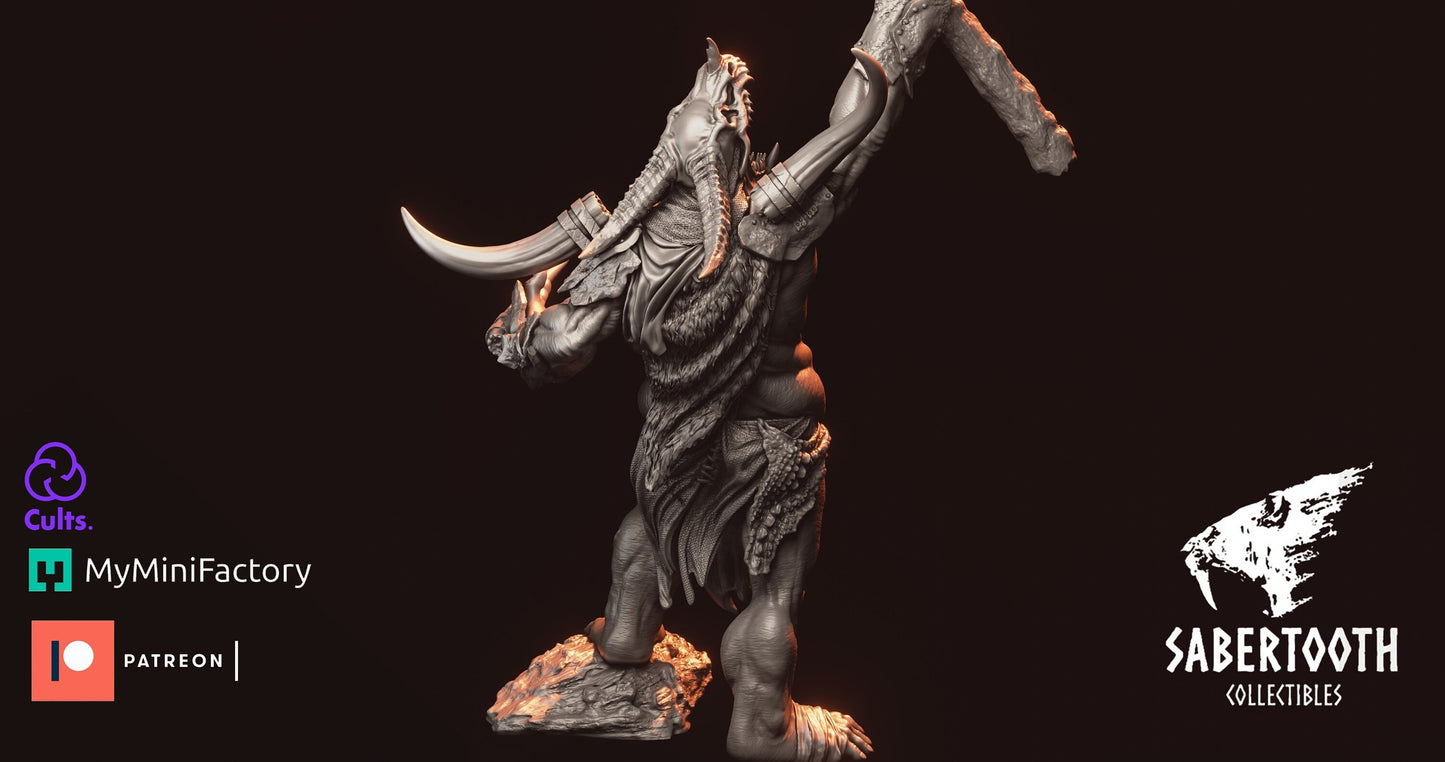 Giant king Glagar from Sabertooth collectibles 3D PRINTED MINIATURES