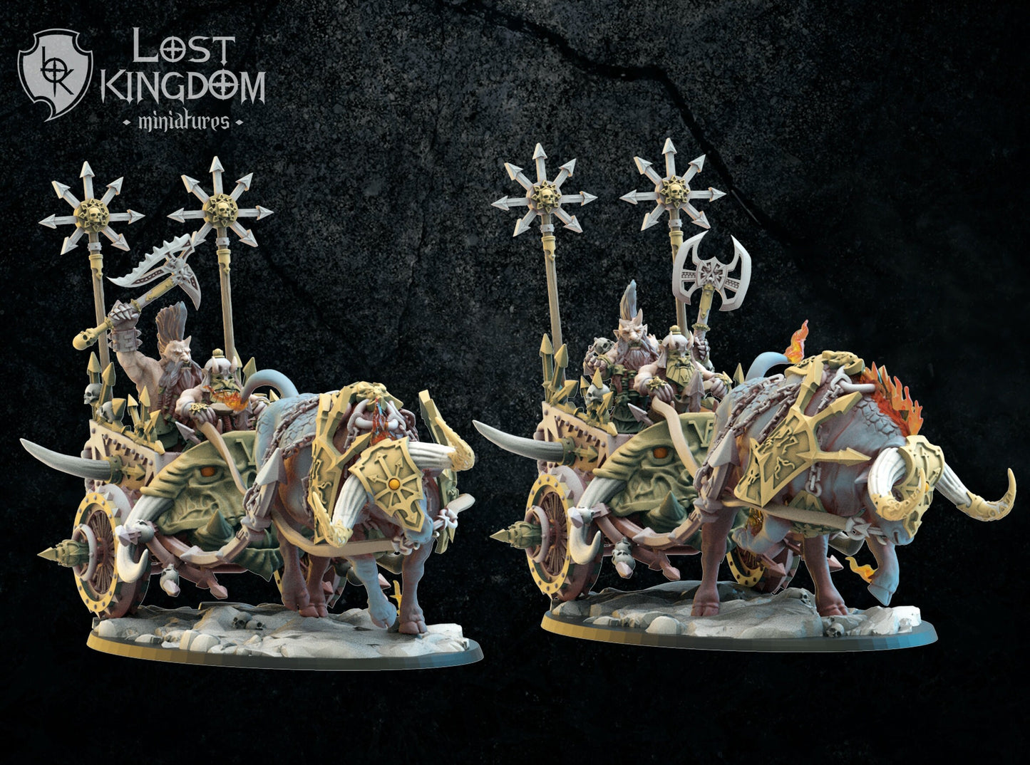 Lost Kingdom Infernal dwarf chariot 3D PRINTED MINIATURES