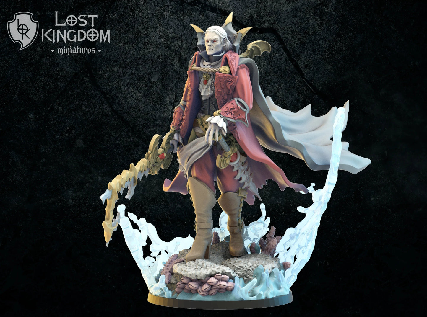 Lost Kingdom Undead pirate Vampire on foot 3D PRINTED MINIATURES