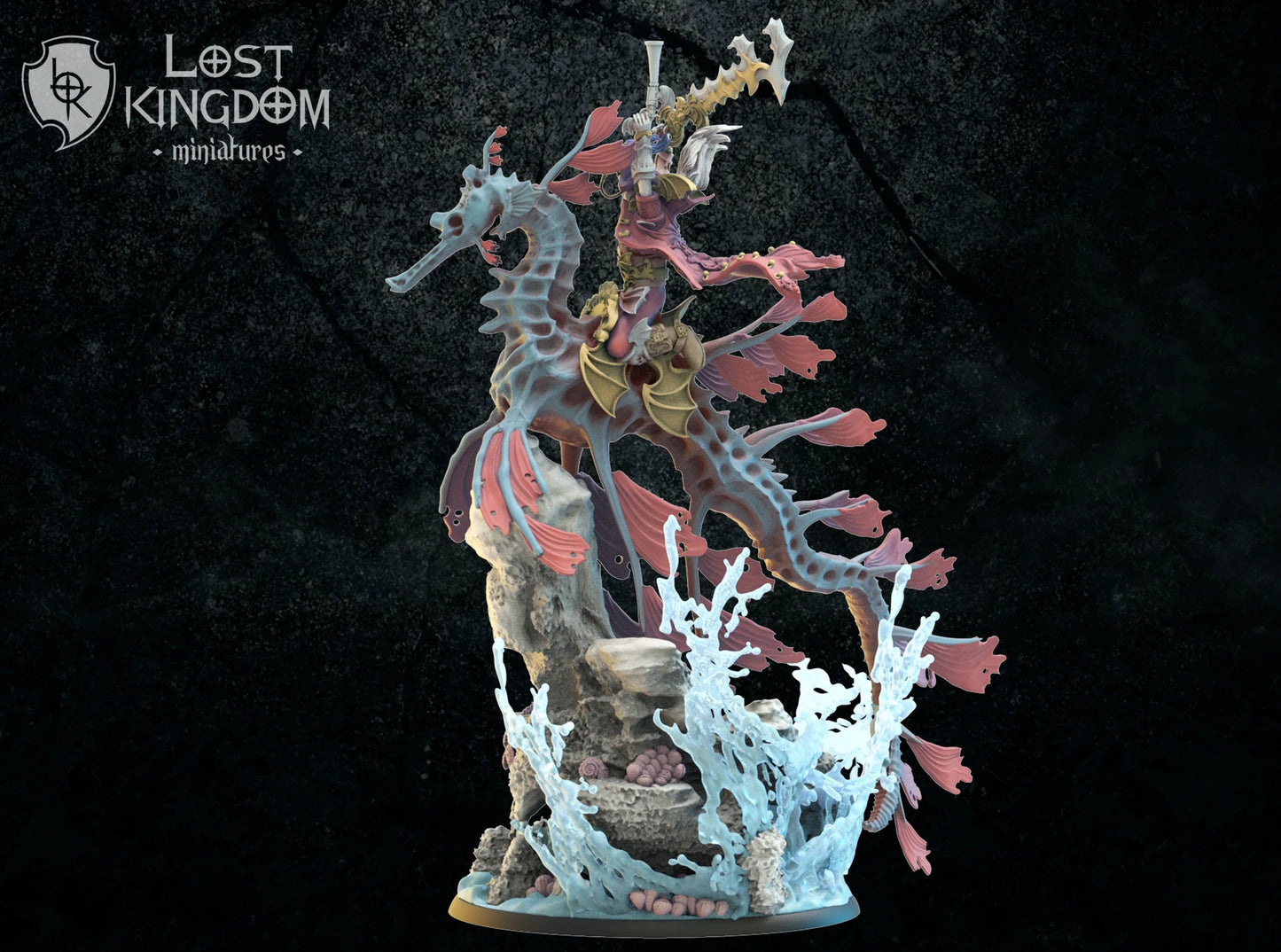 Lost Kingdom Undead pirate Vampire mounted 3D PRINTED MINIATURES