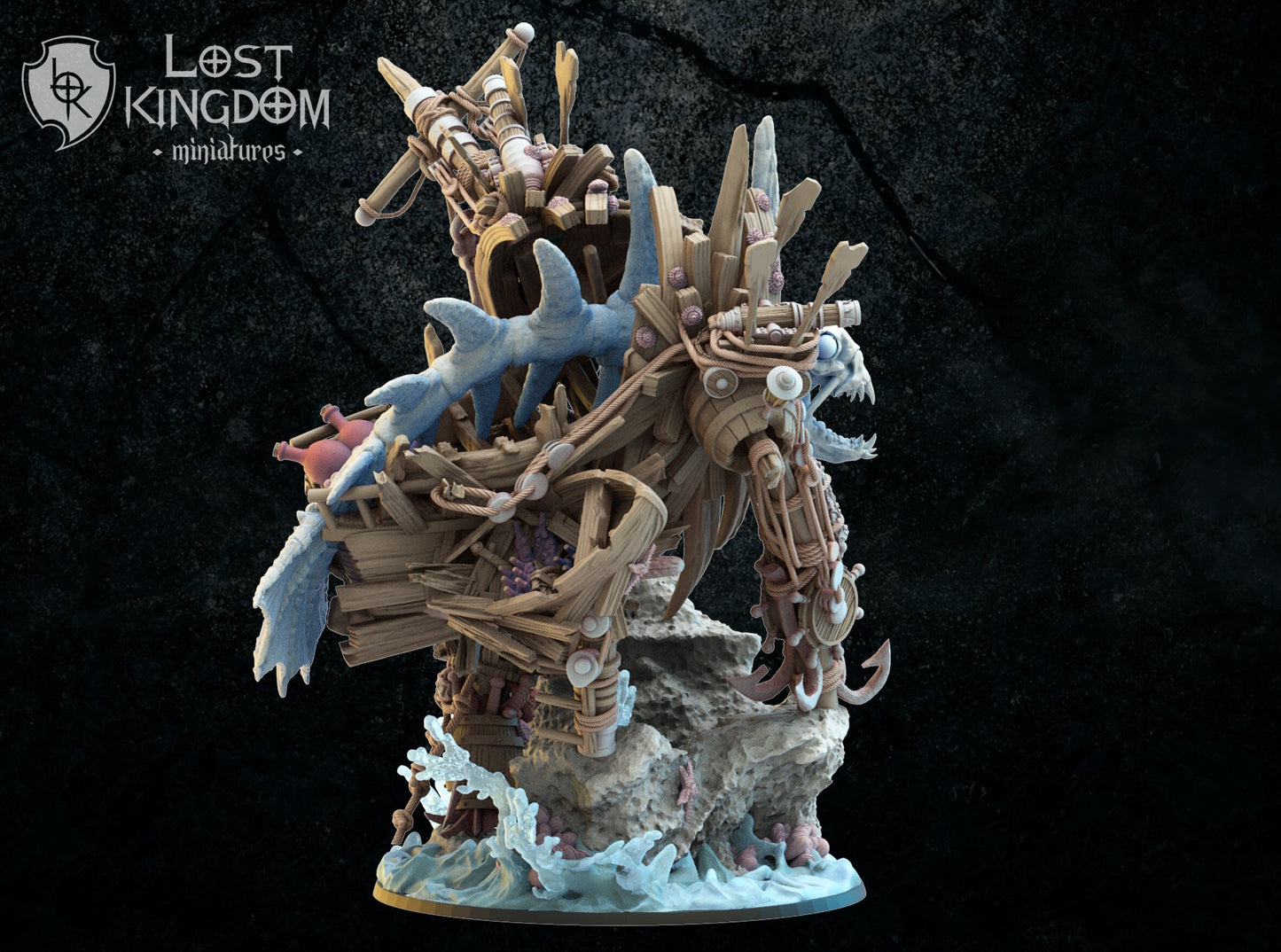 Lost Kingdom Undead pirate abyssal golem 3D PRINTED MINIATURES