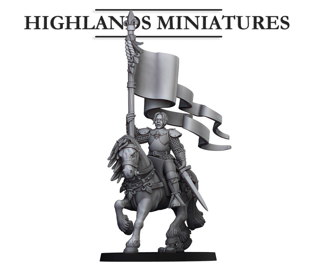 Baroness foot and mounted hero from Highland miniatures 3D PRINTED MINIATURES