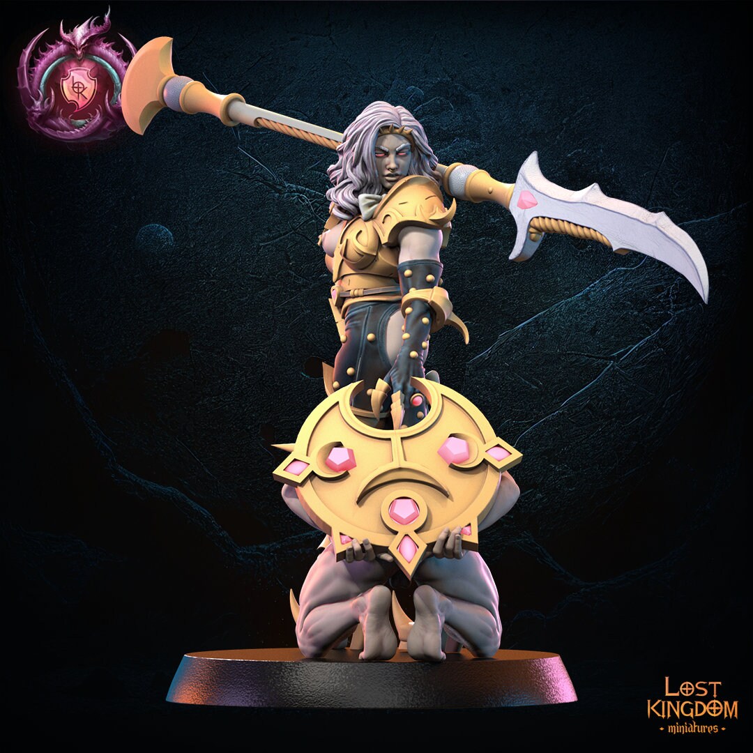 Lost Kingdom chaotic lust champion and standard bearer 3D PRINTED MINIATURES