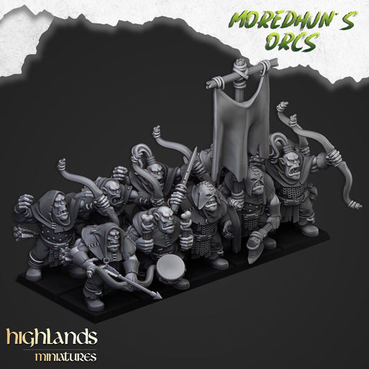 orc warriors with bows unit x20 from Highland miniatures 3D PRINTED MINIATURES