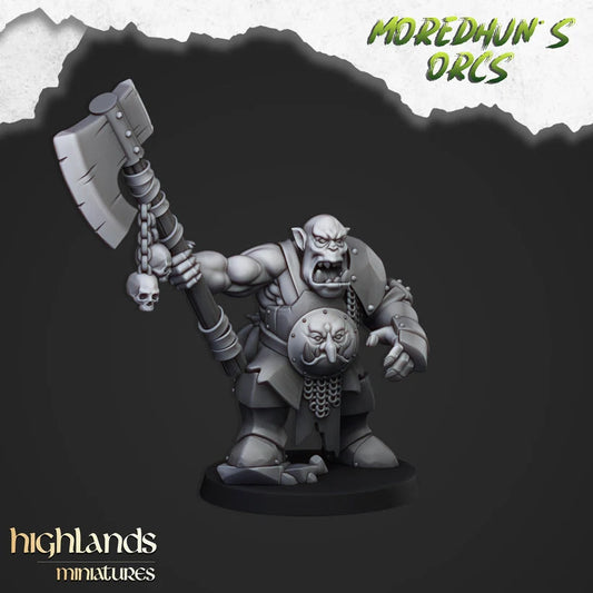 orc warlord on foot from Highland miniatures 3D PRINTED MINIATURES