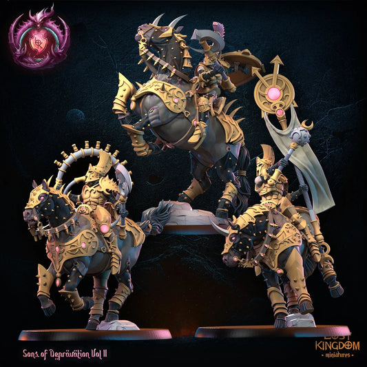 Lost Kingdom chaotic lust knights command x3 3D PRINTED MINIATURES