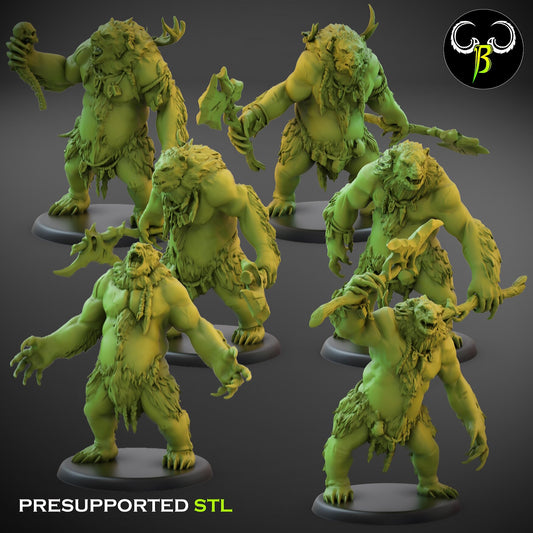 Ogre bearzerkers x6 from Clay Beast Creation 3D PRINTED MINIATURES
