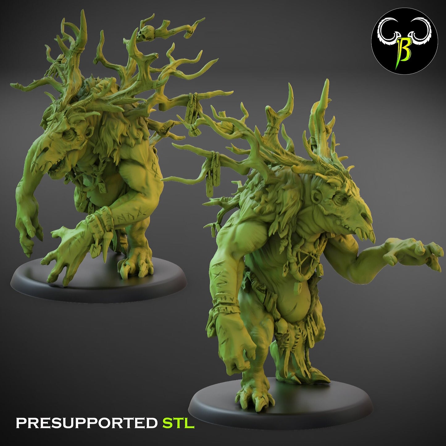 Ogre wendigore x2 from Clay Beast Creation 3D PRINTED MINIATURES