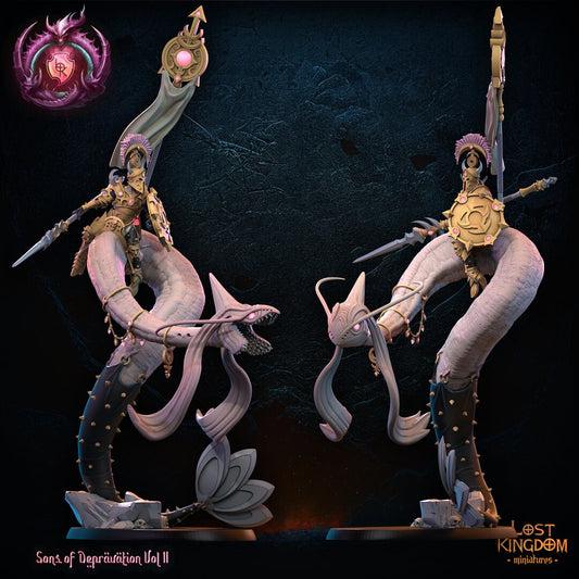 Lost Kingdom chaotic lust knight hero on demon mount 3D PRINTED MINIATURES